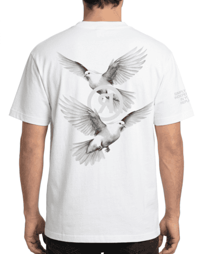 INDEPENDENT REPUBLIC T-shirt con stampa FREEDOM Bianca