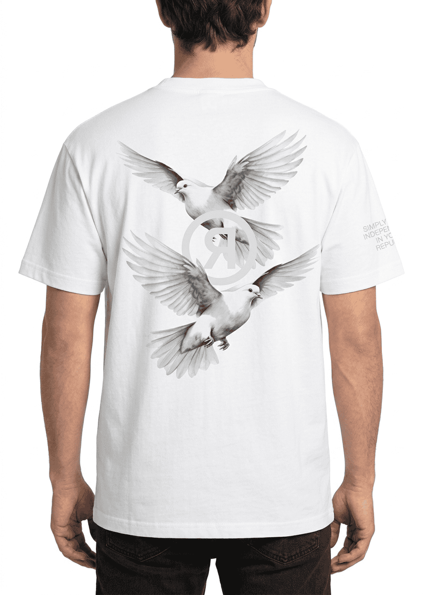 INDEPENDENT REPUBLIC T-shirt con stampa FREEDOM Bianca