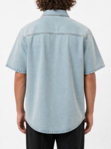 ONLY&SONS CamiciaGiacchetta over in cotone a MM con tasche frontali ALP 22036036 Medium Blue DenTinted (1)