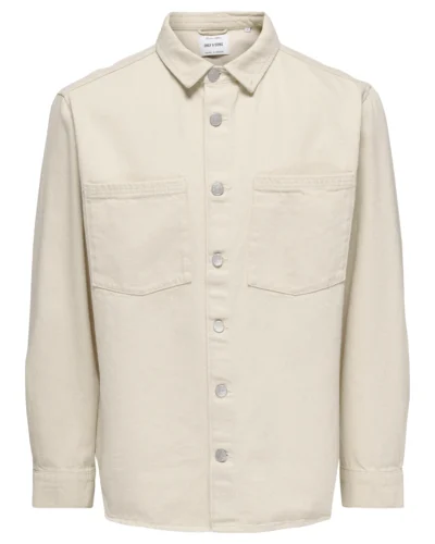 ONLY&SONS Camicia/Giacchetta over con tasche frontali ALP 22036762 Ecrù