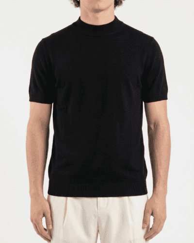 T-shirt regular in maglia a m/m MT922 Black
