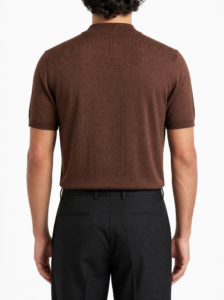 T-shirt regular in maglia a mm MT922 Coffee (3)