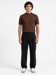 T-shirt regular in maglia a mm MT922 Coffee (4)
