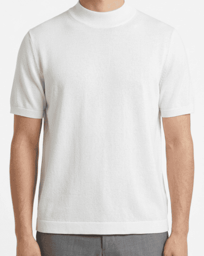 T-shirt regular in maglia a m/m MT922 White