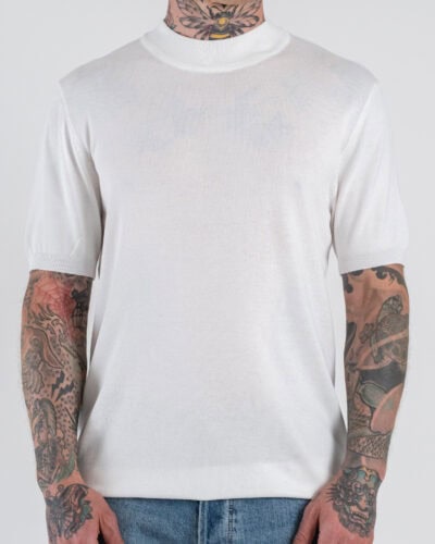 T-shirt regular in maglia a m/m MT922 White