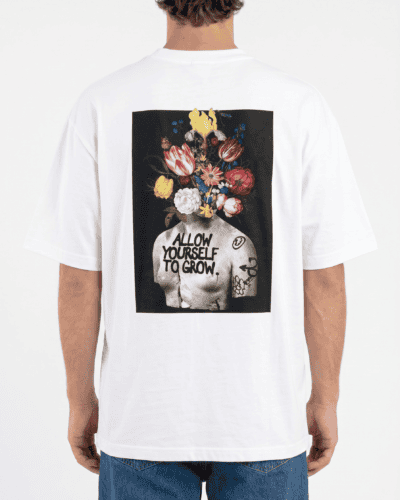 INDEPENDENT REPUBLIC T-shirt boxy fit con stampa GLOWING Bianca