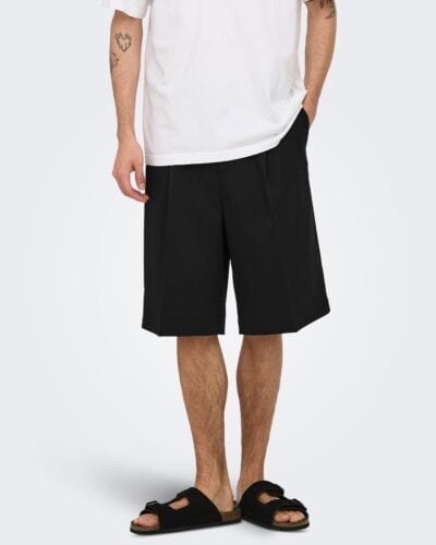 ONLY&SONS Bermuda loose fit con pences DAVES 22038686 Black