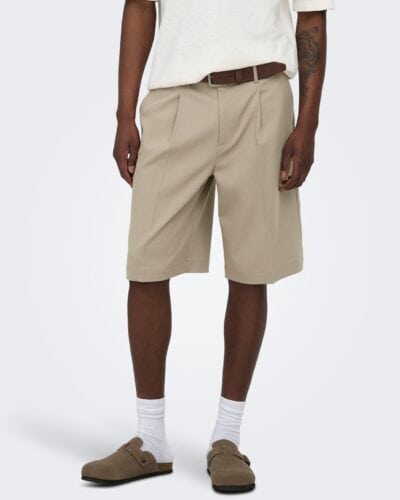 ONLY&SONS Bermuda loose fit con pences DAVES 22038686 Chinchilla