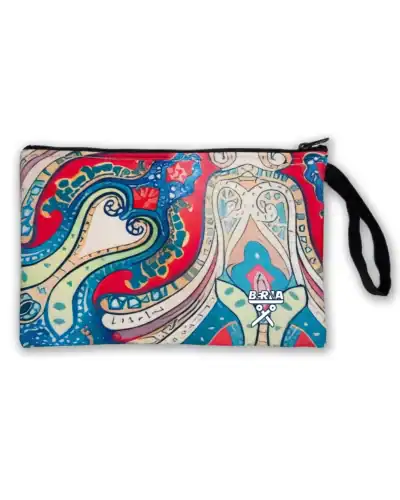BERNA Pochette fantasia Cachemire con logo 261184