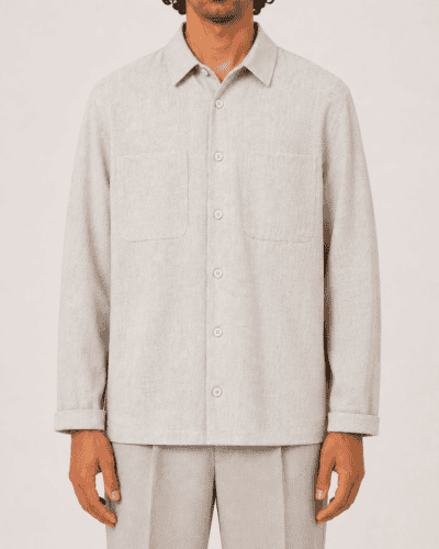 IMPERIAL Camicia boxy fit a manica lunga da coordinato con tasche frontali C89793XU8 Beige
