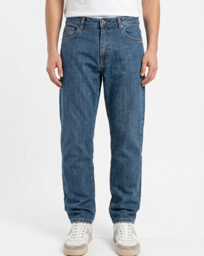 ESTASI Jeans regular liscio senza rotture KAKA' Doppio Stone