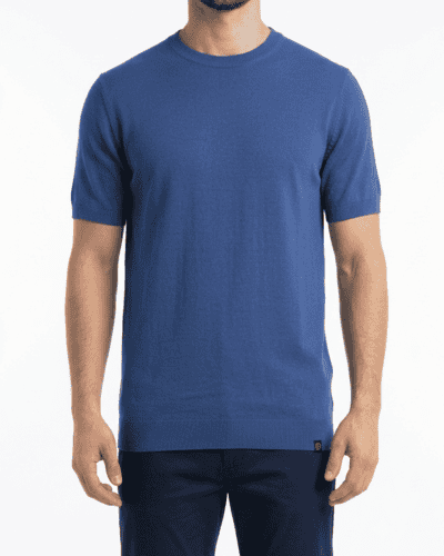 TELAMIRA Maglia girocollo in viscosa 007 Blu