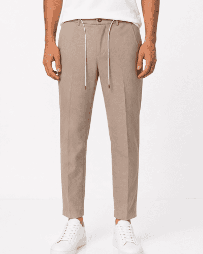 IMPERIAL Pantalone regular fit morbido con coulisse P85063LUNA Beige