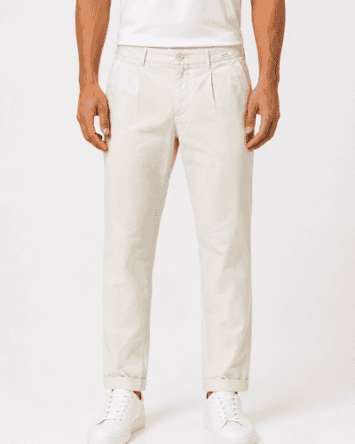 IMPERIAL Pantalone regular fit morbido con pences P88923C107 Beige