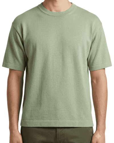 SEINSE Maglia regular girocollo con collo lavorato ME3257SS Salvia