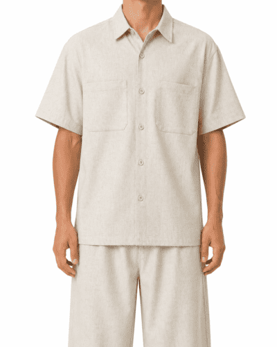 IMPERIAL Camicia boxy fit a M/M da coordinato con tasche frontali C89793XU9 Beige