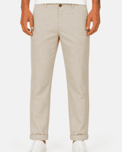 IMPERIAL Pantalone chinos da abito in lino PWB0LSJ Calce