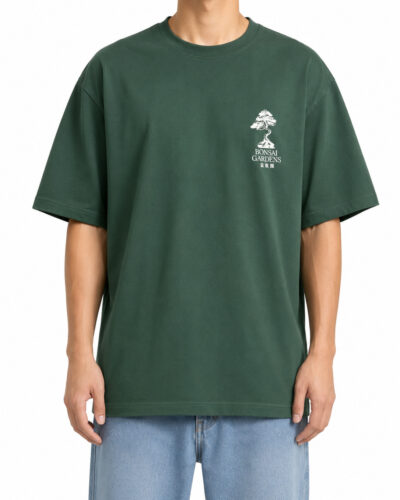 ONLY&SONS T-shirt over in cotone con stampa AXEL BONSAI 22039583 Pineneedle