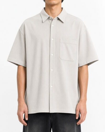 IMPERIAL Camicia boxy fit a M/M con colletto e tasca frontale C6407E465 Beige