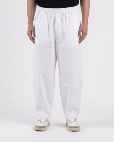 ESTASI Pantalone balloon con coulisse in cotone leggero KVARA Bianco