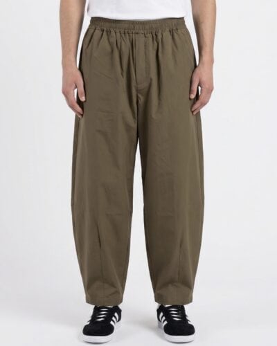 ESTASI Pantalone balloon con coulisse in cotone leggero KVARA Militare
