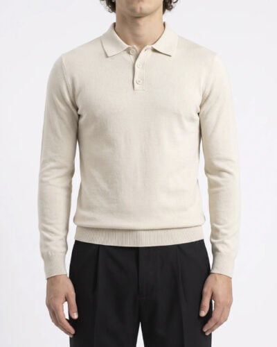 ESTASI Polo in maglia, slim, morbida ed elasticizzata PARIGI Avorio