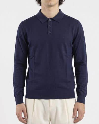 ESTASI Polo in maglia, slim, morbida ed elasticizzata PARIGI Blu
