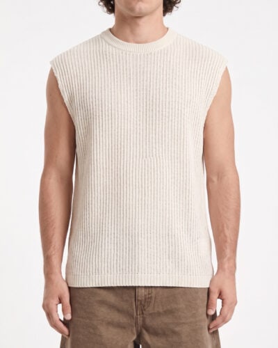 Gilet over in maglia lavorata 85903 Apricot