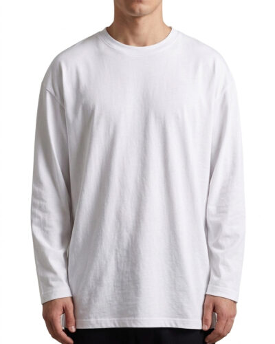 ONLY&SONS T-shirt basica over in cotone a manica lunga FRED 22039241 Bright White