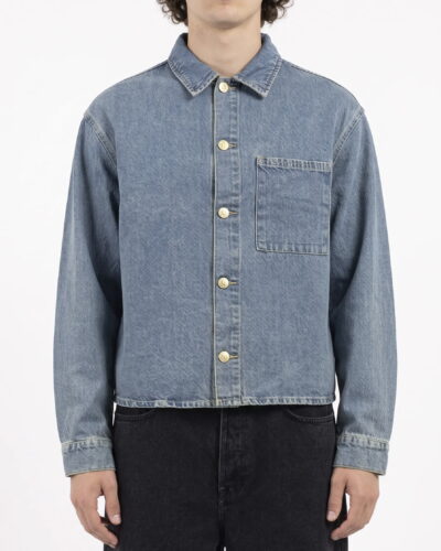 ONLY&SONS Giacchetta boxy fit con tasca frontale e cuciture a contrasto PRICK 22033420 Dark Blue Denim